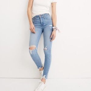 Madewell 9” high rise skinny jeans